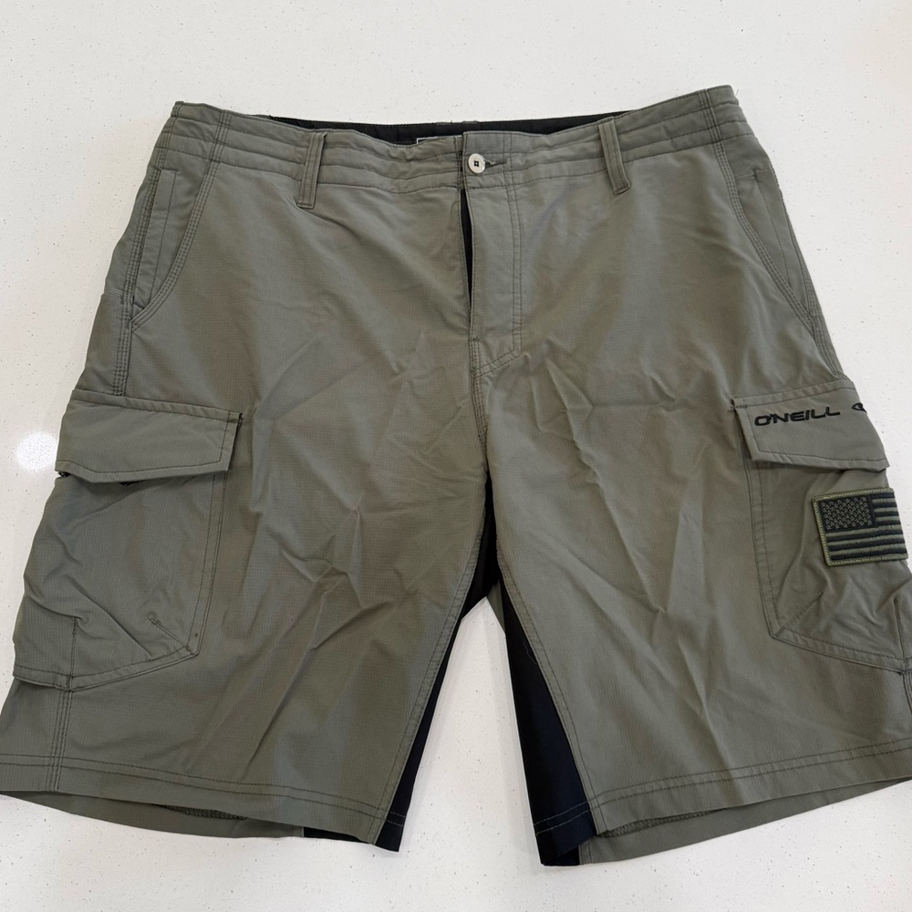 O'Neill Men's Olive Green Cargo Boardshorts